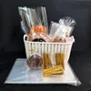 StoBag 100pcs Clear Flat Open Top OPP Plastic Bags Transparent Bread Cookie Food Bean Candy Soap Packaging Cupcake DIY Gift Bag