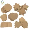 Etiqueta de embalagem de 100pcs Brown kraft tags de papel diy scallop star natal rótulo de casamento presente de decoração tag gyh