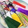 5/10 pezzi di nappe fatte a mano setose con berretto d'argento antichi nappe di colori misti di artigianato fai -da -te ai segnalibri per segnali