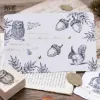 Story In The Forest Series Wooden Rubber Stamp for Kids DIY Handmade Scrapbooking Stationery,Photo Album,Diary Book Decoration