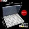 Homfun 28/56 Slots Diamant Malerei Kunststofflagerbox Stickbehörde Accessoire Clear Clear Perlen Aufbewahrungsboxen Kreuzstich -Werkzeuge