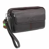 high Quality Genuine Natural Leather Men Clutch Bag Busin Purse Wallet Cell Phe Cigarette C Card Holder Male Handy Bags V5V5#