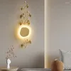 Wandlampen Modernes Kunstdesign Kupferlicht Gold Applique Murale Veränderliche LED -Beleuchtung für Wohnzimmer und Schlafzimmer