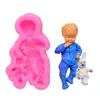 Non-Stick Silicone Mold Cute Baby Soap Mold Fondant Chocolate Cake Decorating Mould Silicone Baking Candle Mould Tools