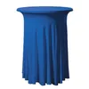 Spandex Stretch Ruffled Table Covers Wedding Cocktail Table Cloths Elastic Bar Table Skirt Party Banquet Hotel Decoration