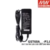Mean Well GST60A P1J 60W Power Adapter 5V 7.5V 9V 12V 15V 18V 24V 48V Meanwell Universal Charger Power Supply