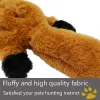 Com Squeakers Durable Plush Squeaky Dog Chew Toy Crinkle Dog Toy para Médio Grandes Dogs Squirrel Raccoon Fox Skunk 24in LL