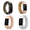 Acessórios para Fitbit Charge 2 Bandas Carregar 3/4 de pulseira de pulseira artesanal Madeira de pulseira elástica de miçangas clássicas Mulheres