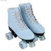 Inline rullskridskor storlek 32 33 34 35 barn rullskridskor 4 hjul quad sneakers skridskor pu läder sport nybörjare män kvinnor rullskridskor y240410