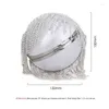 Sacchi da sera nappe alla moda da donna perla perla sacca da sposa matrimoniale da sposa a sfera rotonda clutch borsetta borsetta