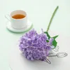 Flores decorativas Hydrangea Artificial simulado seco com haste de flor realista de bouquet de caule para aniversário