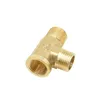 Brass 1/2" Thread Tee Connector T Type Plumbing Female G1/2 Male Water Splitter Threaded Connector Fittings 1Pcs