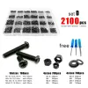 400/500/1010/2100X M1.2 M1.4 M1.6 M2 M2.5 M3 M4 SVART MINI MICRO PHILLIPS CROSS PAN ROUND HEAD SCREW BOLT NUT SET STORMENT Kit