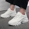 Casual Shoes 2024 Fashion Brand Spring Comant High-Tech Mesh Surface Leisure Sports Dad Man Platform Sneakers Men