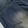Menina de pista masculino Terno de jeans lavado Turno High Street Collar Casta de peito único Jeans Longo Jeans Longo Cowboy Longo Conjuntos de duas peças