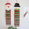 Santa Claus Snowmen Avent de Noël Calendrier Porte de porte Verme de paroi de la porte de Noël Afficher la fête de Noël Gift de Noël