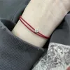 Charme Armbänder handgefertigtes glückliche Klee Red Seil Armreifen Größe Anpassen Frauen Männer Liebhaber im Kaketropfen