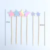 6 PCs/ Los Gold Glitter Star alles Gute zum Geburtstag Cupcake Topper Geburtstagstorte Dekorationen für Hochzeit Kinder Geburtstagsfeier Vorräte