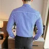 Chemises habillées pour hommes Mentes à manches longues Slim Slim Fit 2024 Camisas minces d'été printemps