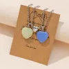Pendant Necklaces 2Pcs/Set Luminous Heart Couple Magnetic Necklace Hexagonal Column Geometric Jewelry Gifts