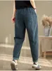 Женские джинсы негабаритные пружины женские женские мультипликационные вышива