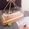 10pcs Boîte à gâteau transparente à la main