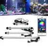 RGB Aquário Aquário Light Marine Bluetooth Controler Fish Tank LED ILUSTIMENTO DE LED LED para aquário Light Submersible Fish Tank Light