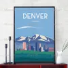 Guatemala, Vancouver, Kolombiya Vintage Duvar Sanat Kentsel Manzara Retro Poster Baskıları Denver Colorado Seyahat Poster Ev Dekorasyonu