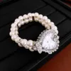 Tempérament Diamond Love Pearl Regarder une mode personnalisée NOUVEAU STYLE Bracelet French Frendy Artisanat