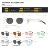Retro Mała Rama Ochrona UV Modne okulary przeciwsłoneczne dla Menwomen Square Okulasy przeciwsłoneczne Polygon Sun Glasses 240410