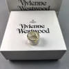 Designer Viviane Westwood Western Empress Dowager Enamel Saturn Cross Ring Personality Wide Faced Letter Planet Ring