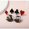 Högkvalitativ nyhet Poker emaljstift Fashion Geometric Lapel Badge Broscher smycken Kläder Tillbehör Gåvor för kvinnor män