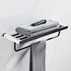 Brass & Marble Towel Rack/Bar Toilet Brush Tissue Holder Corner Shelf Row Hook White & Black Bathroom Hardware AccessoryNew