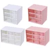 Desktop Storage Box with Drawer Dustproof Desk Organizer Desktop Container for Jewelry Cosmetics Girl Women Home Office Bedroom