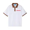 Высококачественная мужская футболка Polos Patchwork Mens Дизайнерская футболка повседневная мужская одежда хлопковая футболка