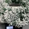 Decorative Flowers Christmas Wreath Artificial White Snowy Indoor Decor Party Supplies For Porch Garden Store Windows Shopping Mall And Home