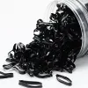 900Pcs Canned Black Disposable Hair Bands Scrunchie Girls Elastic Rubber Band Ponytail Holder Hair Accessories Hair Ties