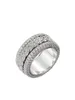 Rotatif rotatif rotatif cubain plein diamant anneau de diamant masculin et américain hip-hop à la mode zircon diamant