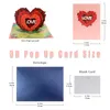 10 pacchetti pop -up card San Valentino per anniversario di compleanno di San Valentino 3d Rose Loving Heart Toctorie moglie Women Marito