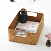 LuanQI Rectangular Hand-Woven Wicker Basket Fruit Storage Box Home Decorative Supplies Items Bathroom Cosmetics Organization