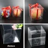 10pcs PVC Clear transparente Candy Box Box Plástico Cupcake Sweet Packaging Box Favort Favor Favor