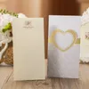 50st Red White Laser Cut Wedding Invitations Card Love Heart gratulationskort Anpassa kuvert Bröllopsfest gynnar leveranser