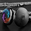 Montres de poche Poissons Signe étoile Design Glass Dome Dome Vintage Quartz Men de poche Femmes Pendant Collier Chaîne Charme Horloge Bijoux Cadeaux Y240410