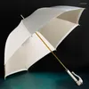 Umbrellas Animal Head Elephant Long Handle Umbrella Pure White Straight With Diamond High Color Value Double Layer