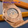 Sıcak AP Bilek İzle Royal Oak Serisi 15400or.oo.1220or.01 Gül Altın Siyah Plaka Erkek Moda Günlük İzleme