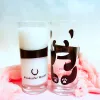 Niedliche China Panda Glass Kreative Teeflasche einzeln transparent Kaffee Tasse Saft Panda Frühstück Milk Tasse Glaswaren zum Trinken