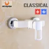 Mynah Modern White Bath Shower Faucet Single Handle Cold and Hot Water Mixerタップシンプルなデザインバスルーム蛇口