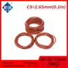1pc/Lot Silicon Gummi Oring Red VMQ CS 2,65 mm ID53/56/58/61.5/63/69/71/73 mm O Ringdichtung Silikon O-Ring wasserdicht