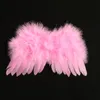 ピンクの黒い白い天使の羽の翼装飾品用ミニ翼DIYコスチューム人形の写真ハロウィーンクリスマスウェディング