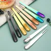 20PCS Coffee Spoon Stainless Steel Flat For Dessert Small Scoop Mixer Stirring Bar Kitchen Tableware Durable 240410